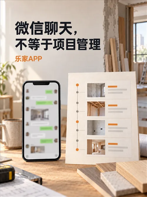 乐家APP：装修为什么容易沟通混乱？微信聊天不是最好的项目管理方式
