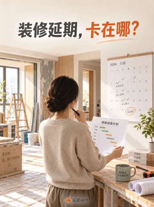 乐家APP：为什么装修总延期？施工进度管理不到位是主要原因