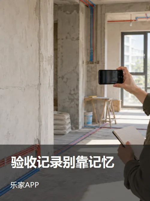乐家APP：装修验收应该记录什么？避免入住后出现问题无法追溯