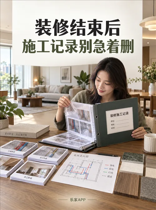 乐家APP：装修档案怎么留：完工后的施工记录保存方法